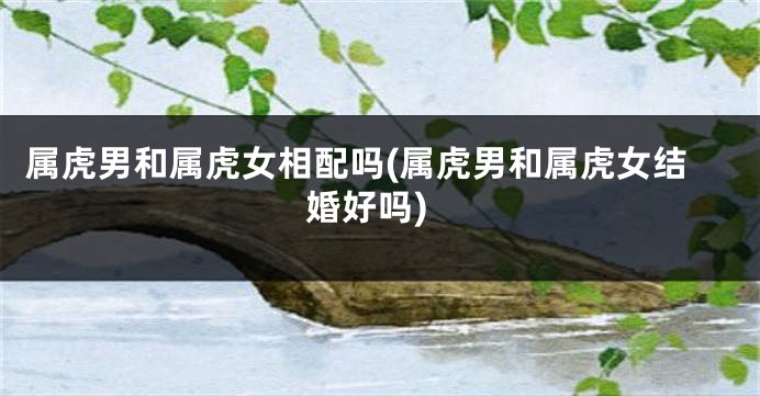 属虎男和属虎女相配吗(属虎男和属虎女结婚好吗)
