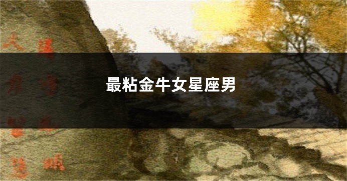 最粘金牛女星座男