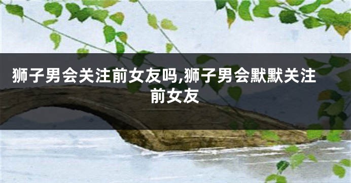 狮子男会关注前女友吗,狮子男会默默关注前女友