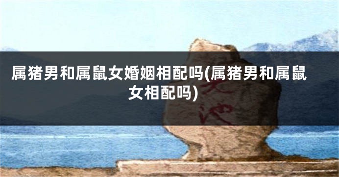 属猪男和属鼠女婚姻相配吗(属猪男和属鼠女相配吗)