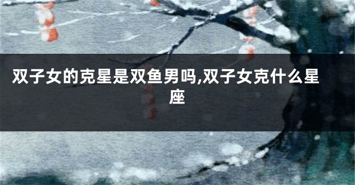 双子女的克星是双鱼男吗,双子女克什么星座