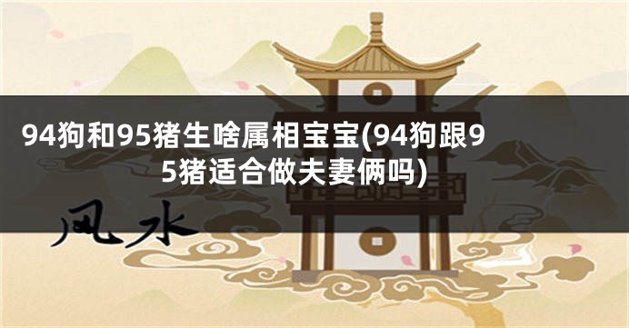 94狗和95猪生啥属相宝宝(94狗跟95猪适合做夫妻俩吗)