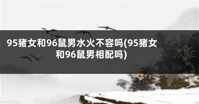 95猪女和96鼠男水火不容吗(95猪女和96鼠男相配吗)
