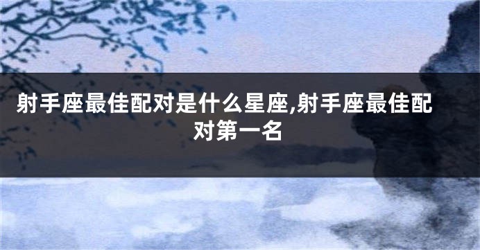 射手座最佳配对是什么星座,射手座最佳配对第一名