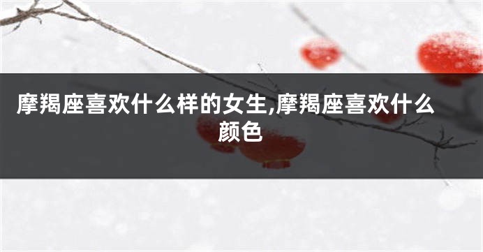 摩羯座喜欢什么样的女生,摩羯座喜欢什么颜色