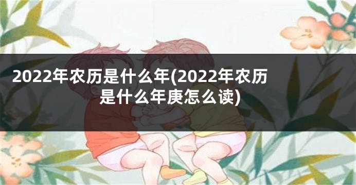 2022年农历是什么年(2022年农历是什么年庚怎么读)