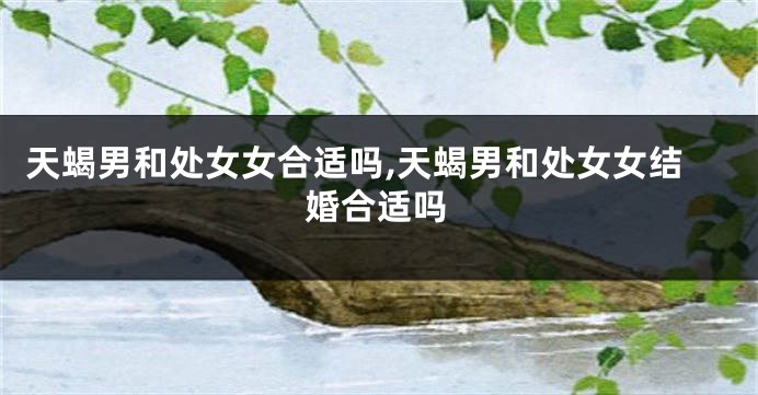 天蝎男和处女女合适吗,天蝎男和处女女结婚合适吗