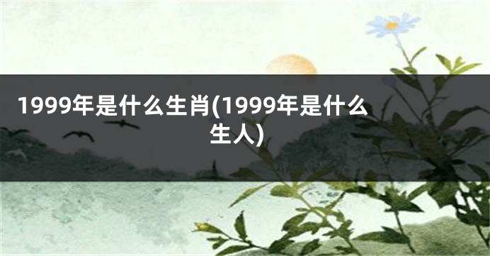 1999年是什么生肖(1999年是什么生人)