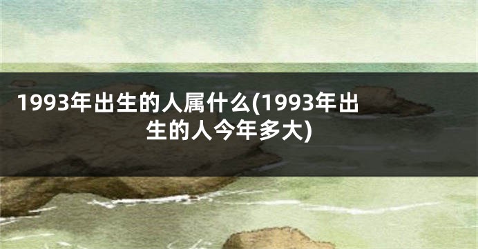 1993年出生的人属什么(1993年出生的人今年多大)