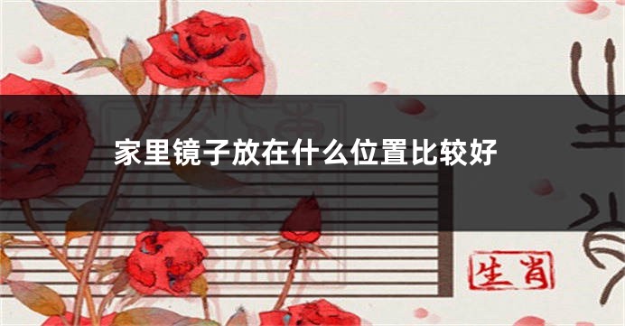 家里镜子放在什么位置比较好