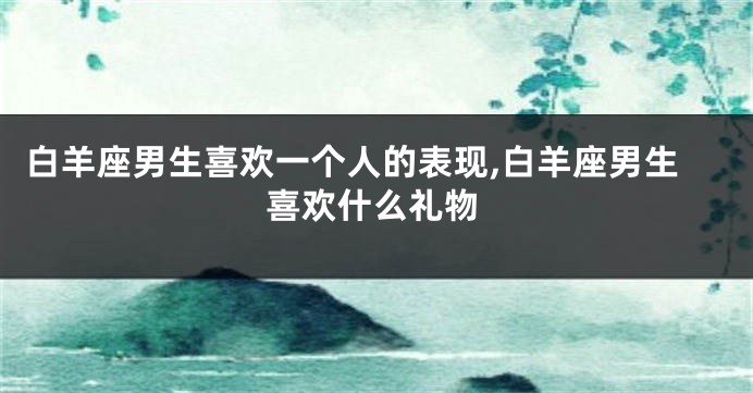 白羊座男生喜欢一个人的表现,白羊座男生喜欢什么礼物