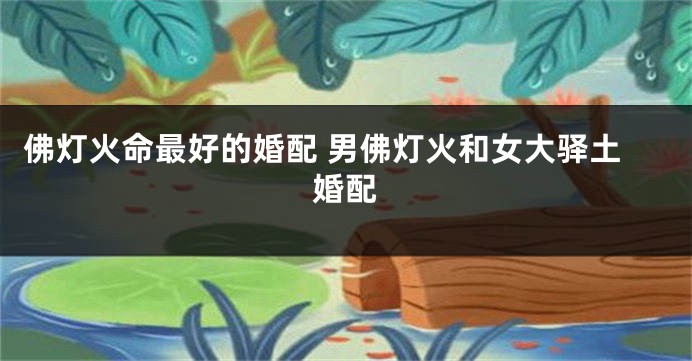 佛灯火命最好的婚配 男佛灯火和女大驿土婚配