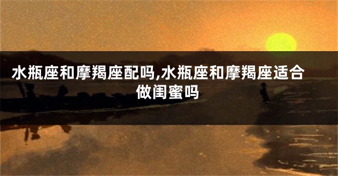 水瓶座和摩羯座配吗,水瓶座和摩羯座适合做闺蜜吗