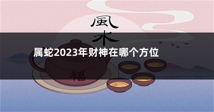 属蛇2023年财神在哪个方位