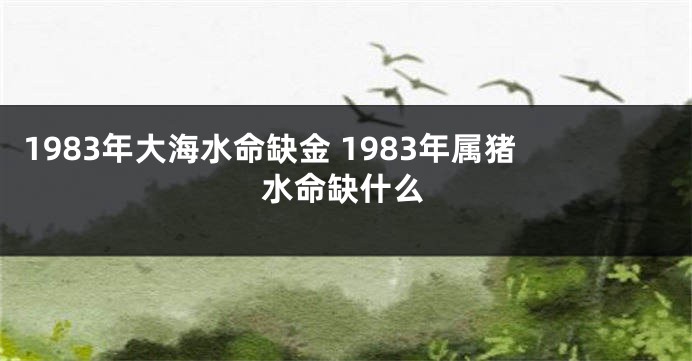 1983年大海水命缺金 1983年属猪水命缺什么